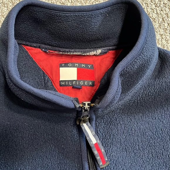 90’s Tommy Hilfiger Zip-Up Fleece Jacket Vintage - Picture 3 of 8